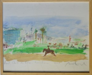 Montesol Javier, Real Club de Polo Barcelona, dibujo acuarela papel, enmarcado 43x52 cms. 500 (5)