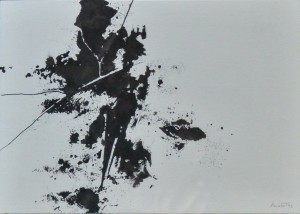 Moset Miguel Angel, paisaje II, tinta china papel, 19x25 y marco 31x27 cms. 280 (8)