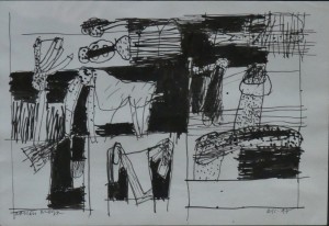 Moya Adrian, composición abstracta, 20x29,5 y marco 34,5x42,5 160 (2)