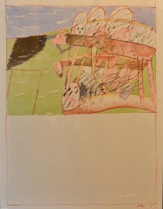 Moya Adrián, Composición abstracta, técnica mixta papel 41x32 cms. y marco 46x37 cms. 300 (13)