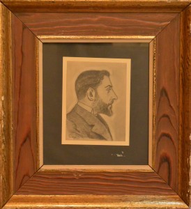 Pinazo Martinez José, personaje del Ateneo de Valencia VIII, dibujo carboncillo papel, 11,50x8,50 y marco 30x27 cms. 120  (12)