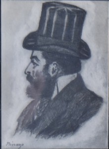 Pinazo Martinez José, personaje del Ateneo de Valencia XXI, dibujo carboncillo papel, 11,50x8,50 y marco 28x24 cms. 120   (3)