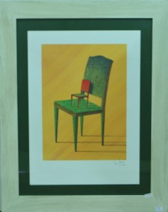 Sheda, la silla, litografía, numerada y firmada a lápiz, 70x50 cms. y marco 96x76 cms. 290 (1)