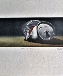 Ramiro Undabeytia - "Qué lata" grabado mezzotinta