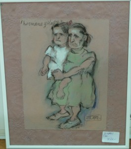 Zohre Mirabassi, Hermana y madre, técnica mixta papel, 21x15 cms. y marco 30x24 cms 300 (1)