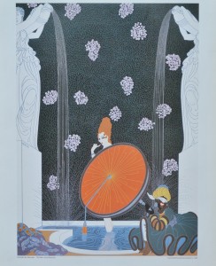 Erté, Romain de Tirtoff, The bath of the Marquise, cartel art decó, 53x43 cms. 16 (3)