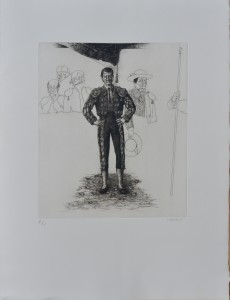 Hernandez José, torero, grabado numerado ea y firmado a lápiz, papel 61x46 y plancha 35x30 cms (1)
