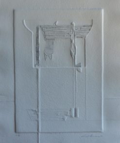 Lucio Muñoz - "Composición" grabado papel artesanal