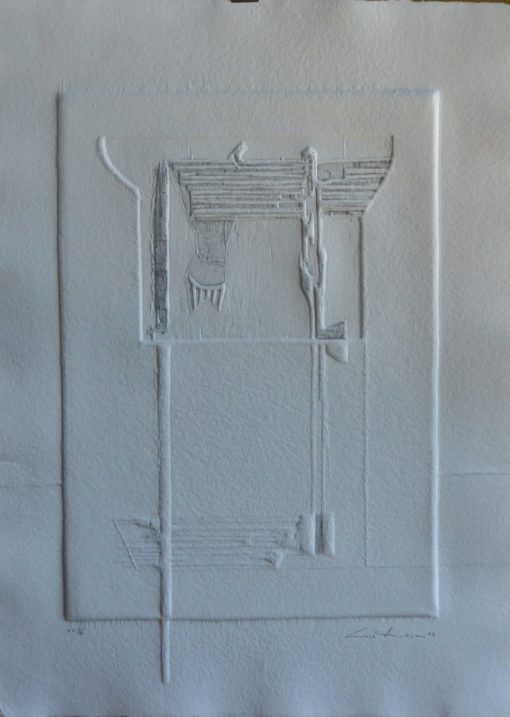 Lucio Muñoz - "Composición" grabado papel artesanal