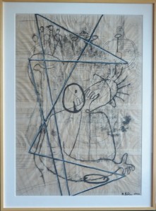 Oëhlen Markus, 1992, st, técnica mixta sobre  papel y plástico, enmarcado, obra 118x83 cms. y marco 117x82 cms. 3600 (1)