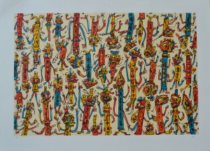 Saura Antonio, serie abierta VI, litografía, edición 99 ejemplares 1989, 75x104 cms. 1400 (8)