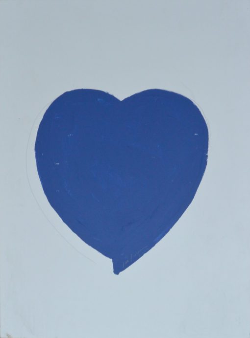 Javier de Juan - "Símbolo IX, corazón Blue" tinta mateada sobre polivinilo de cloruro