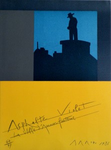 Arroyo Eduardo, Asphalte Violet, litografía numerada 66-99 y firmado a lápiz, 38x28 cms (1)