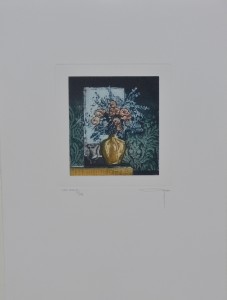 Ayuso Alfonso, Las Rosas, grabado, numerado 21-99 y firmado a lápiz, papel 40,50x30 y plancha 16x15 cms. 320 (3)