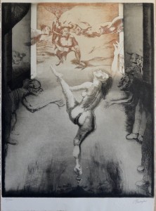 Barajas Andrés, la danza, grabado aguafuerte, numerao 14-100 y firmado a lápiz, 53x39 cms (3)