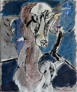 Bonifacio 1985 - "Sin título" pintura técnica mixta papel