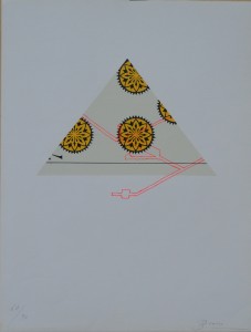 Brossa Joan, serigrafía, numerado 60-90 y firmado a lapiz, 50x38 cms (1)
