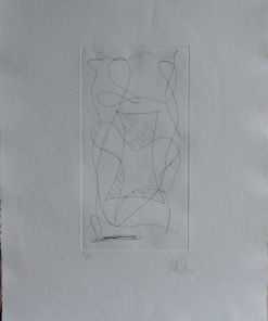 Miguel Angel Campano - "Composición" grabado aguafuerte papel artesanal