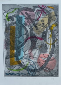 Ceesepe, Los Miró van al Museo, grabado, numerado p-t, titulado y firmado a lápiz, 65x50 cms (1)
