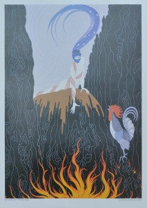 Erté, Romain de Tirtoff, The French Rooster, cartel art decó, 53x38 cms. 16 (3)