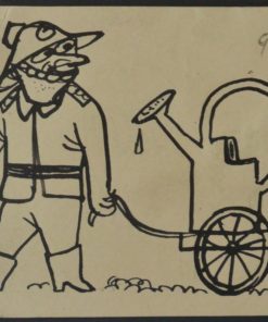 Lorenzo Goñi - " Bombero" dibujo tinta china papel