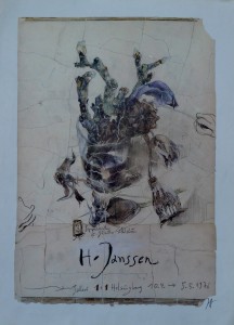 Horst Janssen, Exposición galeri 1+1 Helsinborg en 1976, cartel firmado, , 54x40 cms. 26 (3)