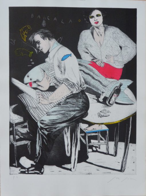 Javier de Juan - "Bacalao" grabado
