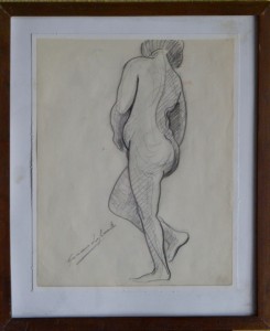Lahuerta Genaro, Desnudo académico, 26x21 cms. y con marco 35x29 cms. 320 (2)