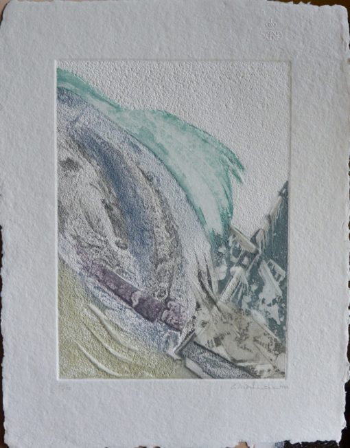 Lucio Muñoz - "Para uso de Navegantes III" grabado aguafuerte papel artesanal