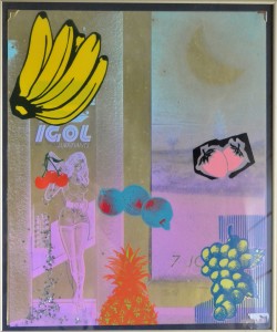 Pazos Carlos, Bananas, Serigrafía y collage, edición 50 ejemplares, 45x37 cms. y con marco 48x40 cms. (3)