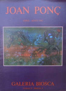 Ponç Joan, cartel original exposición en Galeria Biosca en 1982 , 76x56 cms. 26 (3)