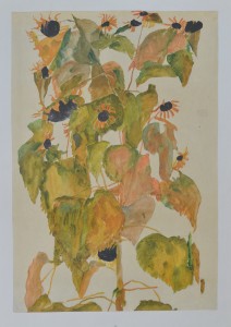 Schiele Egon, Sonnenblumen, reproducción, 50x36 cms. 26 (1)