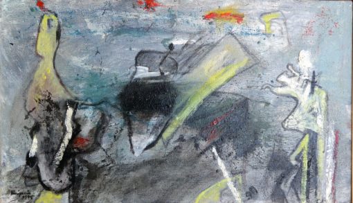Bonifacio 1995 - "Horizonte gris" pintura oleo lienzo
