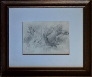 Bonifacio, Estudio de manos, dibujo lápiz papel, firmado en 1970, enmarcado, dibujo 21x29 cms. y marco 46x54 cms.  (2)