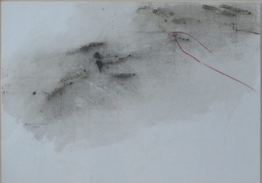 Enrique Brinkmann - "Composición abstracta" dibujo original técnica mixta cartulina