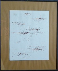 Brinkmann Enrique, composición, técnica mixta cartulina, enmarcado, obra 30x24 cms. y marco 42,50x35,50 (2)