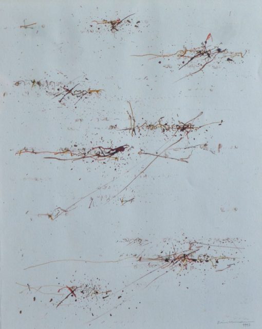 Enrique Brinkmann - "Composición" dibujo original técnica mixta cartulina