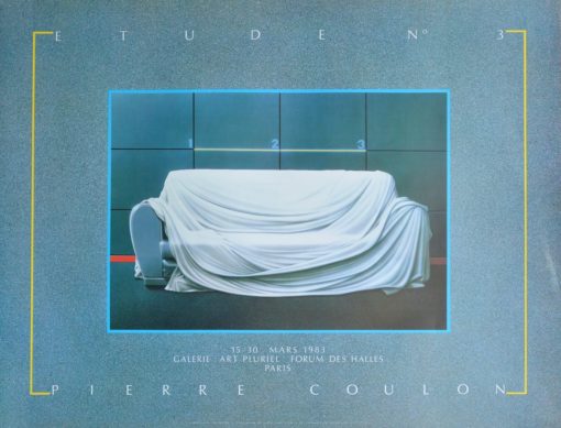Pierre Coulon - "Etude nº 3" Cartel original Galerie Art Pluriel Paris