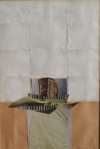 Farreras Francisco, composición sin título, collage, firmado en 1970, enmarcado, obra 23x15,50 y marco 33,50x26 cms. 1100 (5)