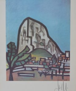 Hubert Henri Mutschler- "St. Jeannet" serigrafía, firmado a lápiz