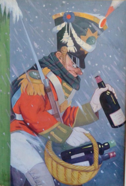 Ilustración - "Soldado en Navidad" acuarela papel