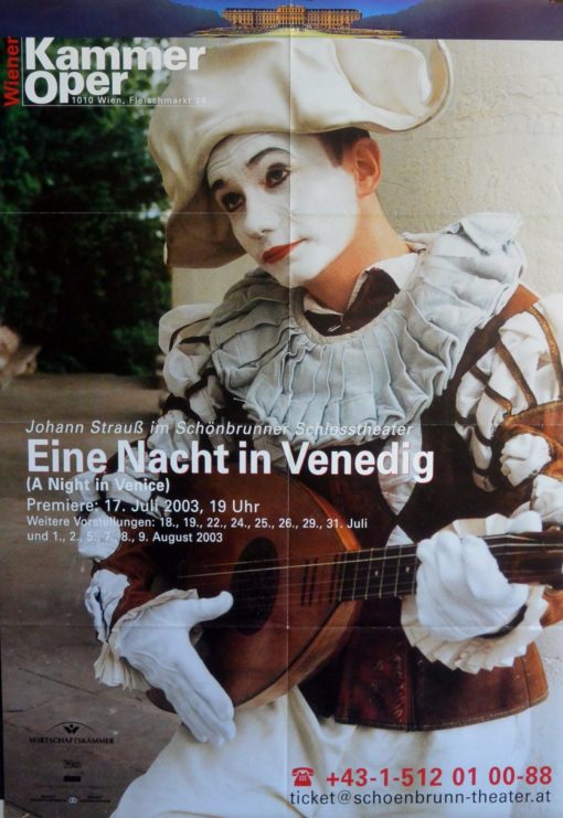 Kammer Oper - "Eine Nacht in Venedig" cartel original