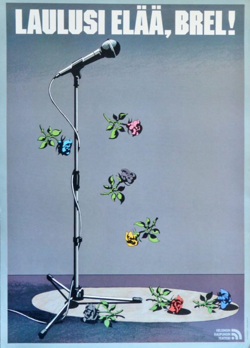 Teatro Helsinki - "Laulusi Velää Brel !" cartel