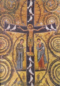Basílica de San Clemente, Roma, La Crucifixión, Mosaico del abside, 68x48 cms. 26 (4)