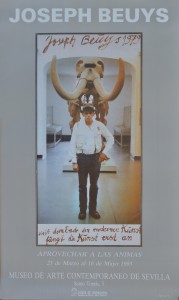 Beuys Joseph, Aprovechar a las ánimas, cartel original exposición en el Museo de Arte contemporaneo Sevilla en 1993, 90x53 cms (4)
