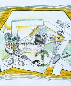 Luis Gordillo - "Regreso al hogar II, 1979" serigrafía