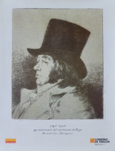 Goya Francisco de, 250 aniversario, cartel original editado por el gobierno de Aragón, 63x48 cms. 12 (1)