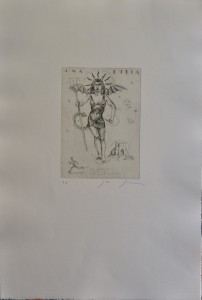 Javier de Juan, Una Furia, grabado aguafuerte, numerado pa y firmado a lápiz, huella 20,50x15 cms. y papel 56x38 cms (1)
