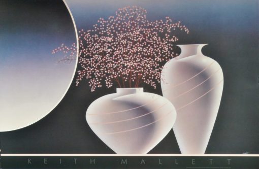 Keith Mallet - "Jarrones y círculo II" cartel original editado por Front Line Editions USA
