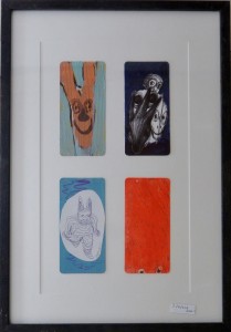 pagola javier 2011 acrílico cartulina composición # 17 cuatro dibujos 14,5x7 (9)